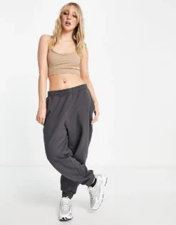 Missyempire Sport Strappy Gym Top Co Ord In Mocha For Women -Missyempire Sales Store 201678735 4