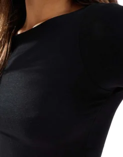 Missyempire Fitted T-shirt Co-ord In Black For Women -Missyempire Sales Store 206278636 3