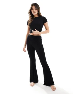 Missyempire Fitted T-shirt Co-ord In Black For Women -Missyempire Sales Store 206278636 4