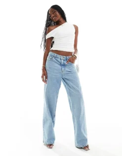 Missyempire Slinky Off Shoulder Top In White For Women -Missyempire Sales Store 206279460 4