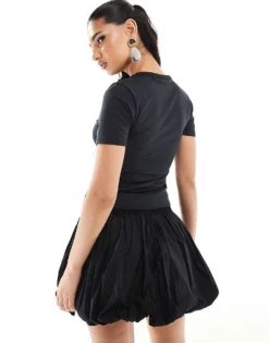 Missyempire Slinky Fitted T-shirt In Black For Women -Missyempire Sales Store 206279573 4