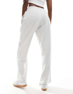 Missyempire Exclusive Wide Leg Jogger Co-ord In Grey For Women Grey Marl -Missyempire Sales Store 206494093 5