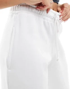 Missyempire Exclusive Drawstring Detail Wide Leg Jogger Co-ord In White For Women -Missyempire Sales Store 206494133 4