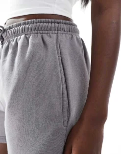 Missyempire Exclusive Sweat Short Co-ord In Charcoal For Women -Missyempire Sales Store 206494143 3