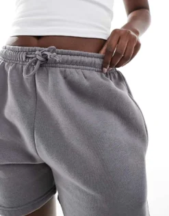 Missyempire Exclusive Sweat Short Co-ord In Charcoal For Women -Missyempire Sales Store 206494143 4