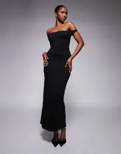 Missyempire Slinky Twist Detail Open Back Maxi Dress In Black For Women -Missyempire Sales Store 208122900 1 black 1