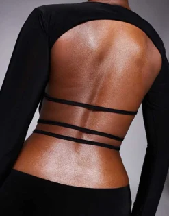 Missyempire Slinky Open Back Bodycon Maxi Dress In Black For Women -Missyempire Sales Store 208122940 3